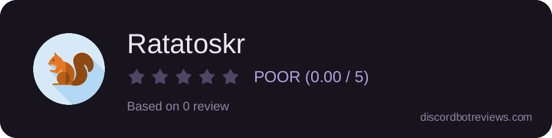 Rating widget preview for Ratatoskr