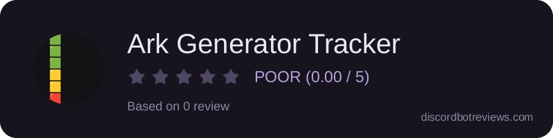 Rating widget preview for Ark Generator Tracker