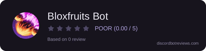Rating widget preview for Bloxfruits Bot
