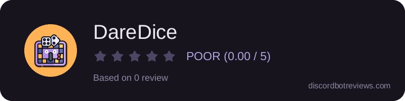 Rating widget preview for DareDice