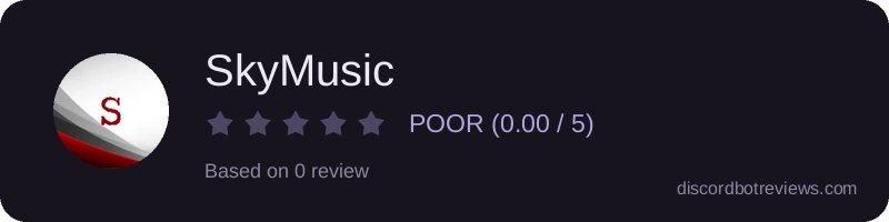 Rating widget preview for SkyMusic