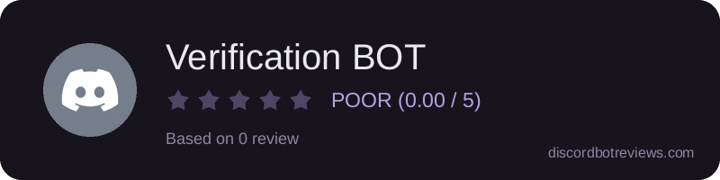 Rating widget preview for Verification BOT