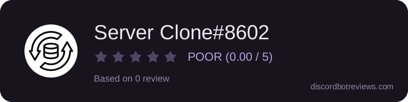 Rating widget preview for Server Clone#8602