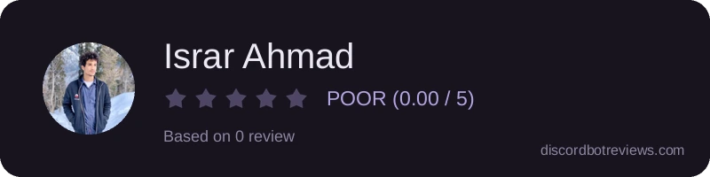 Rating widget preview for Israr Ahmad
