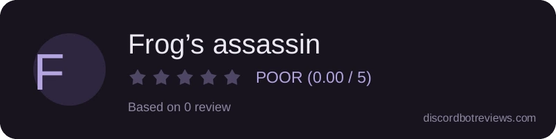 Rating widget preview for Frog’s assassin