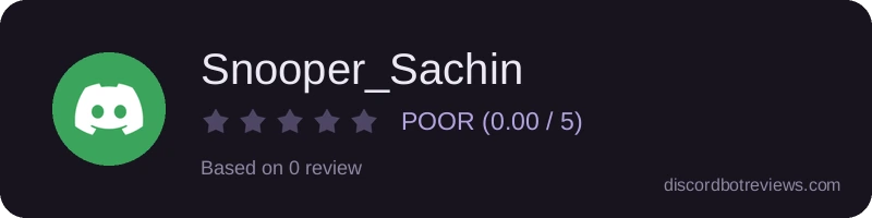 Rating banner for Snooper_Sachin