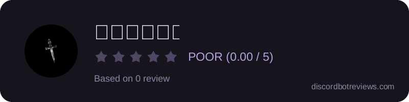 Rating widget preview for 多機能ボット