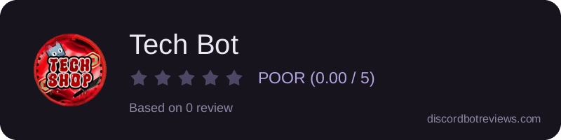 Rating widget preview for Tech Bot