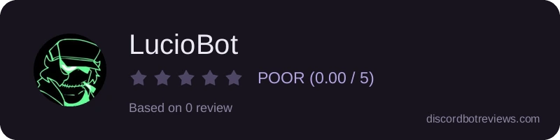 Rating widget preview for LucioBot