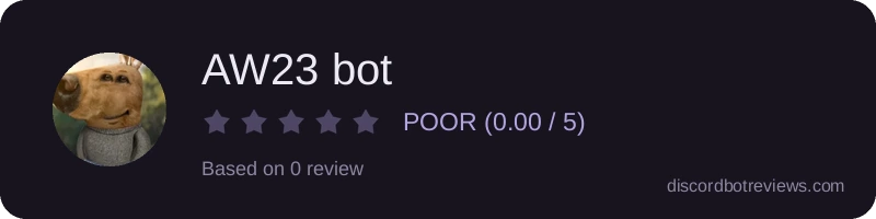 Rating widget preview for AW23 bot