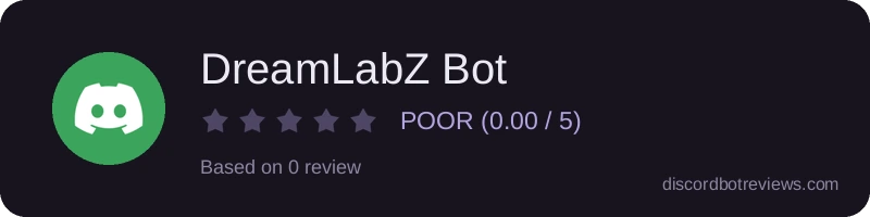Rating widget preview for DreamLabZ Bot