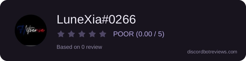 Rating widget preview for LuneXia#0266