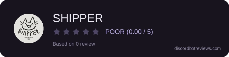 Rating widget preview for SHIPPER