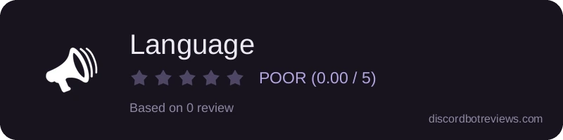 Rating widget preview for Language