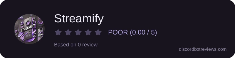 Rating widget preview for Streamify