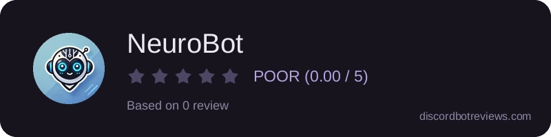 Rating widget preview for NeuroBot