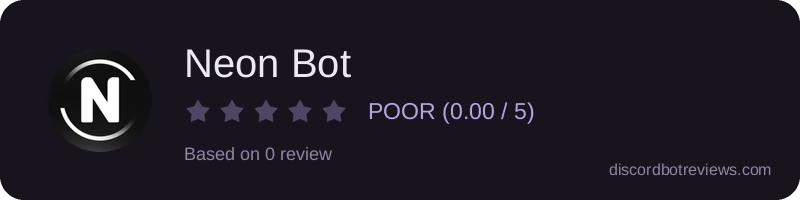 Rating widget preview for Neon Bot