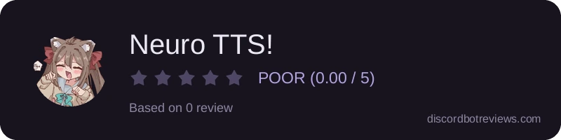 Rating widget preview for Neuro TTS!