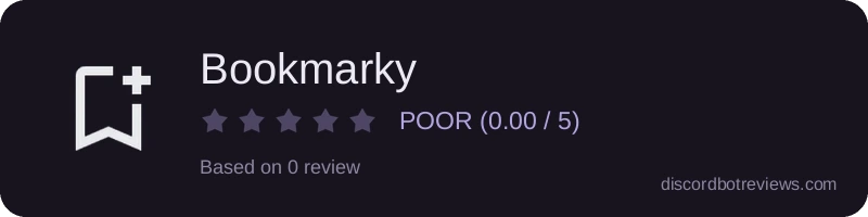 Rating widget preview for Bookmarky