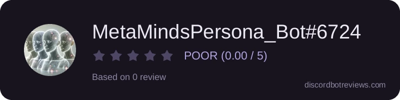 Rating widget preview for MetaMindsPersona_Bot#6724