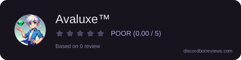Rating widget preview for Avaluxe™