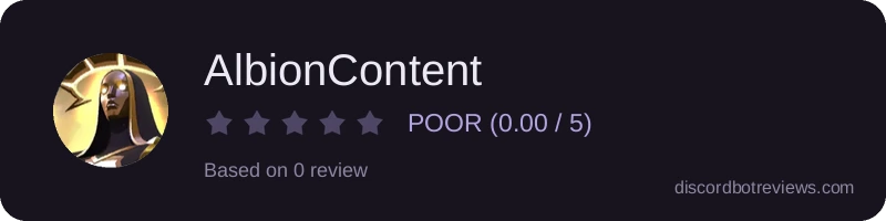 Rating widget preview for AlbionContent
