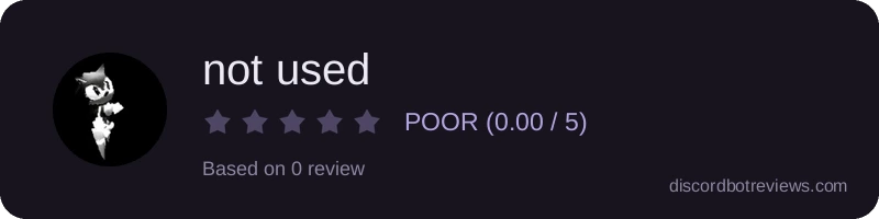 Rating banner for not used