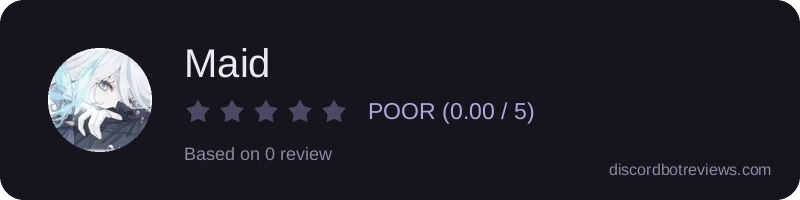 Rating widget preview for Maid