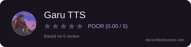 Rating widget preview for Garu TTS