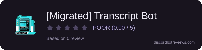 Rating widget preview for [Migrated] Transcript Bot