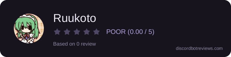Rating widget preview for Ruukoto