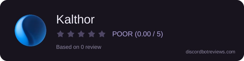 Rating widget preview for Kalthor