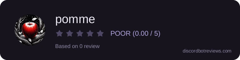 Rating widget preview for pomme