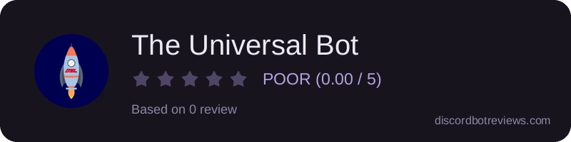 Rating widget preview for The Universal Bot
