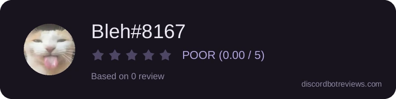 Rating widget preview for Bleh#8167