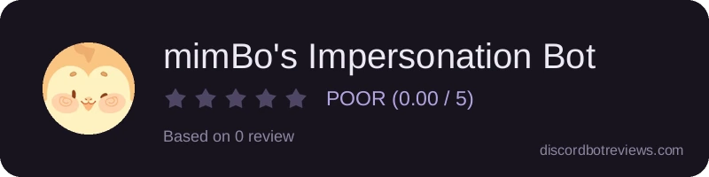 Rating widget preview for mimBo's Impersonation Bot