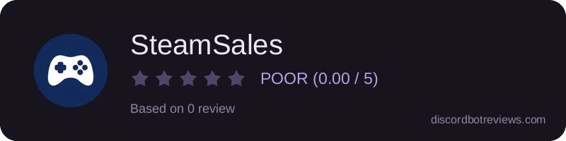 Rating widget preview for SteamSales