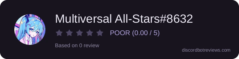 Rating widget preview for Multiversal All-Stars#8632