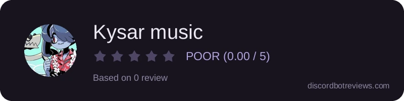 Rating widget preview for Kysar music