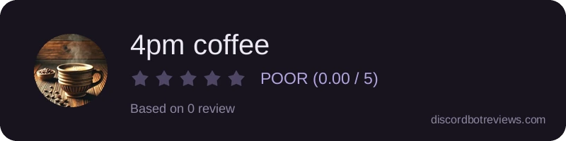 Rating widget preview for 4pm coffee