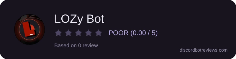Rating widget preview for LOZy Bot