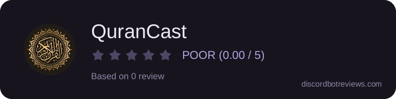 Rating widget preview for QuranCast