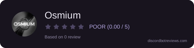 Rating widget preview for Osmium