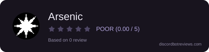 Rating widget preview for Arsenic