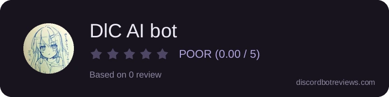 Rating widget preview for DlC AI bot