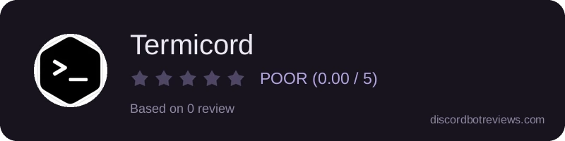 Rating widget preview for Termicord