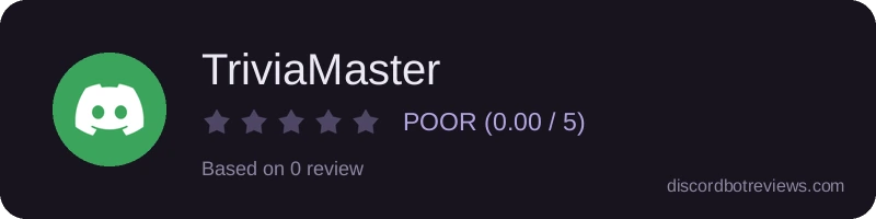Rating widget preview for TriviaMaster