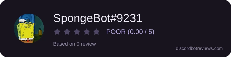 Rating widget preview for SpongeBot#9231