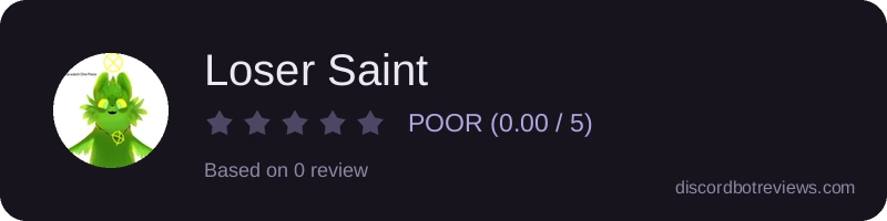 Rating widget preview for Loser Saint