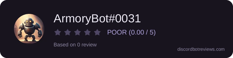 Rating widget preview for ArmoryBot#0031